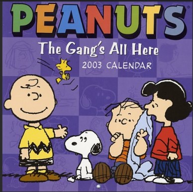 PEANUTS THE GANG'S ALL HERE 2003 CALENDAR - 1_thumbnail